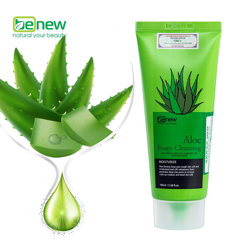 Sữa Rửa Mặt Dưỡng Ẩm Trắng Sáng Da Cao Cấp Hàn Quốc Benew Aloe Foam Cleansing Tinh Chất Lô Hội (100ml) – Hàng Chính Hãng