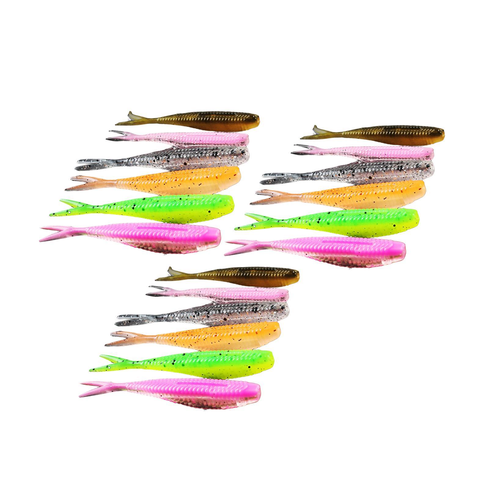 Fishing Lures Baits silicone Tackle Hooks 6cm 18pcs