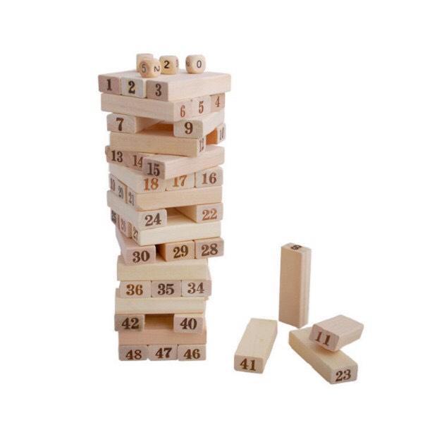 Bộ rút số thông minh 48 thanh loại to - Domino gỗ cho bé