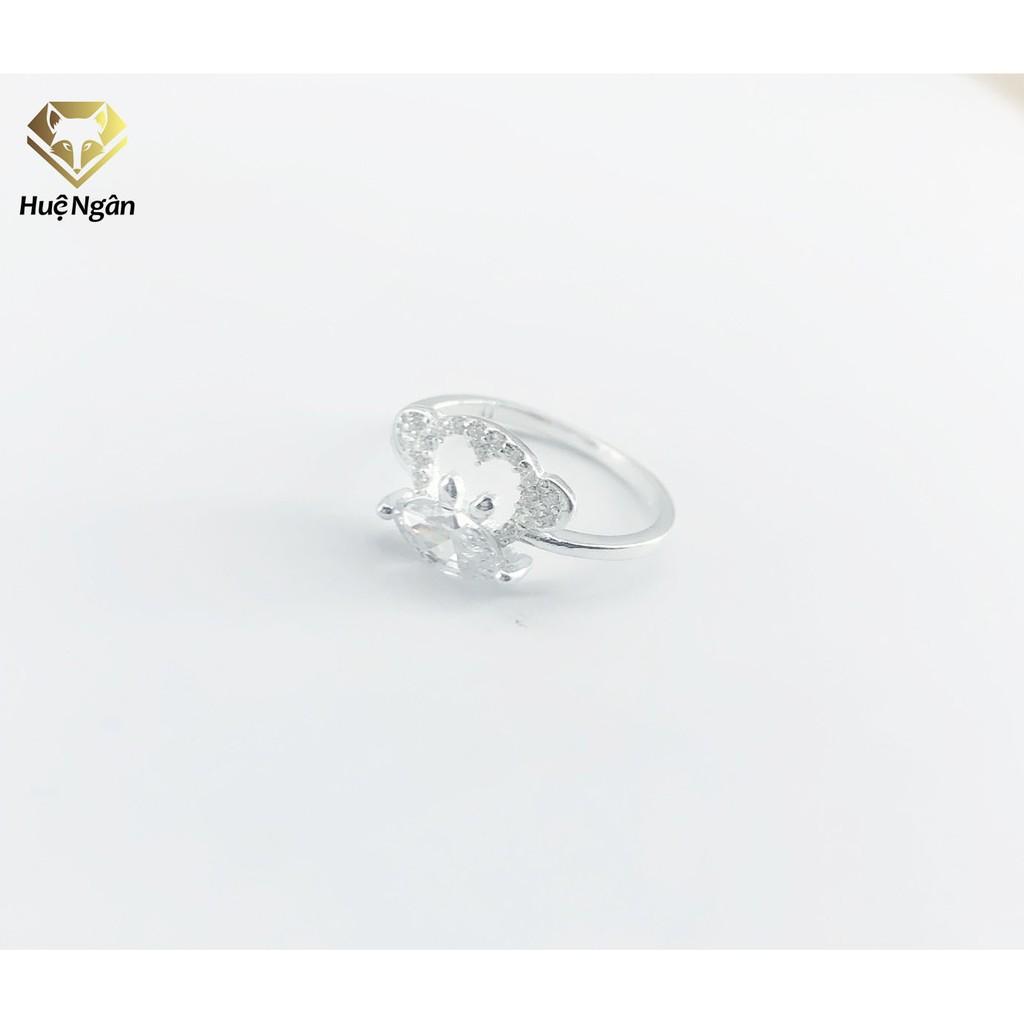 Nhẫn bạc Ý 925 Huệ Ngân -Khỉ con Ngộ Nghĩnh RR1342