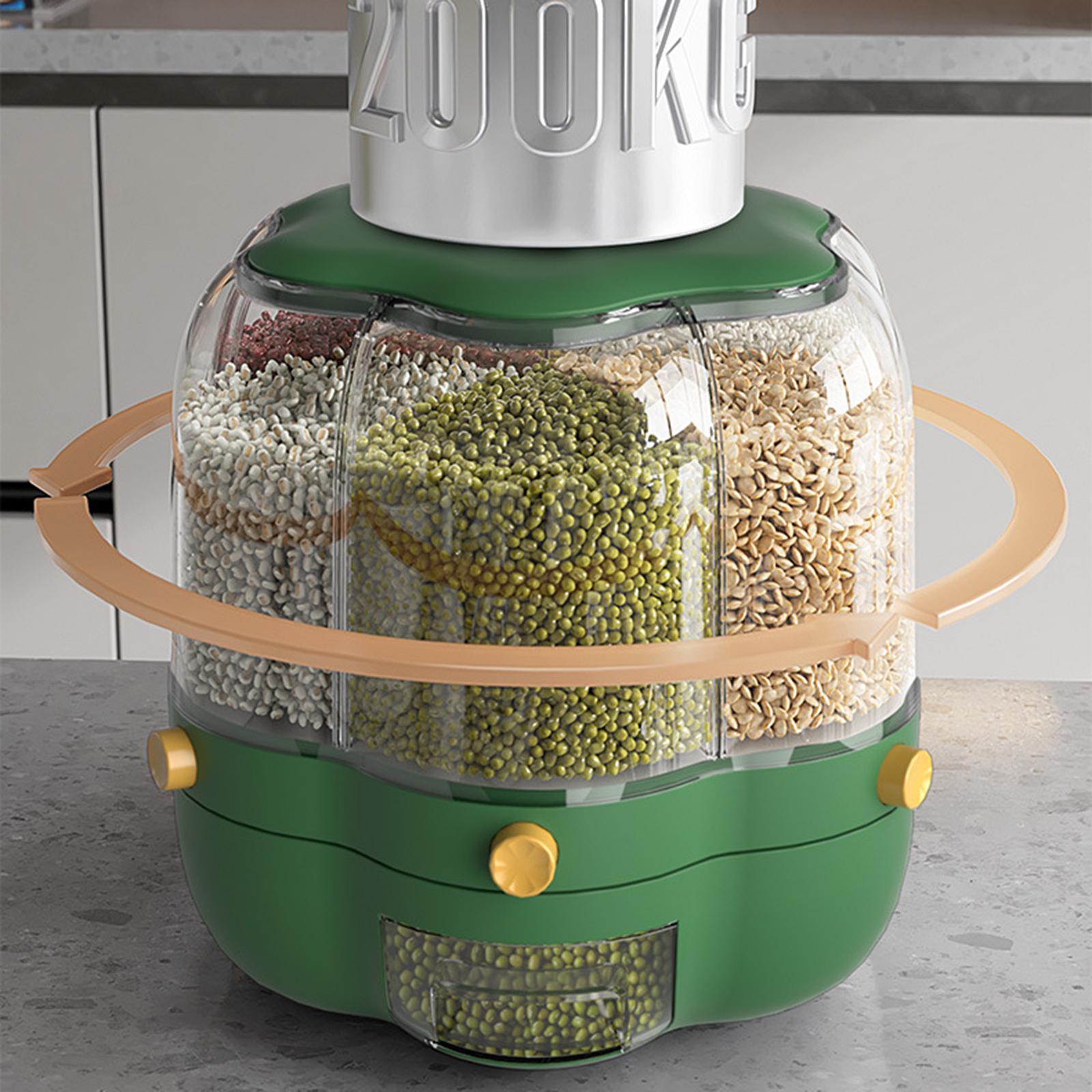 Cereal Dispenser Rice Bucket Airtight Food Storage Box for Home Pantry