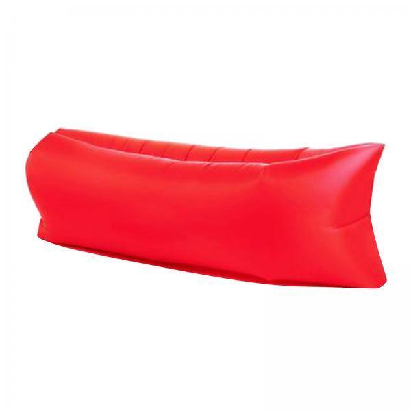 2xInflatable Sofa Air Bed Lounger Chair Sleeping Bag Mattress Couch Red