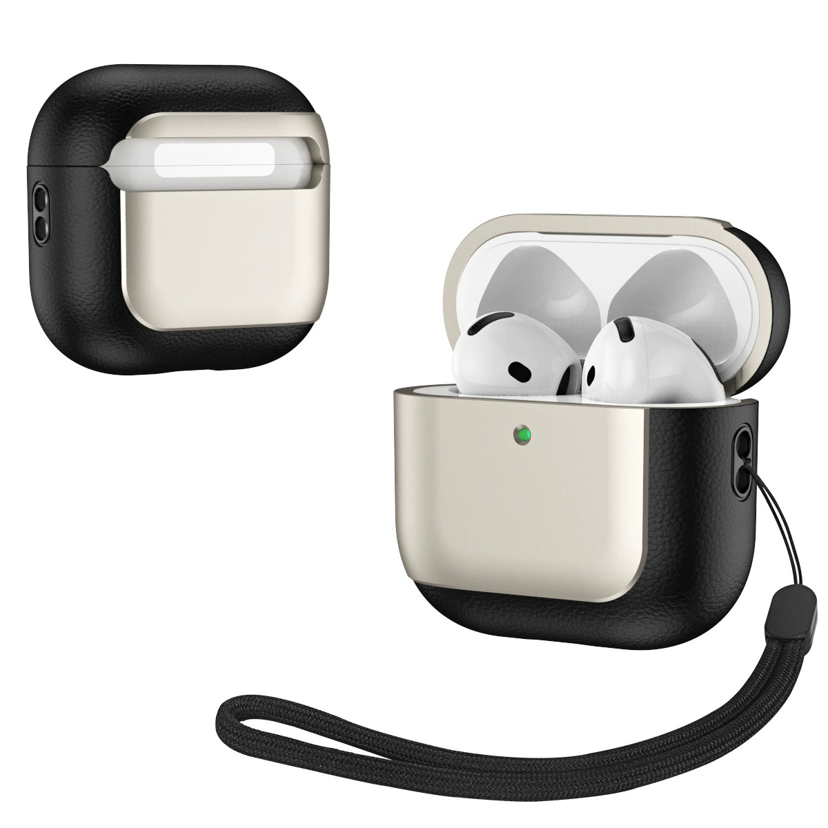 Ốp Case Vỏ Bảo Vệ Kai.N Chrome cho Airpods 4, kèm dây đeo_ Hàng Chính Hãng