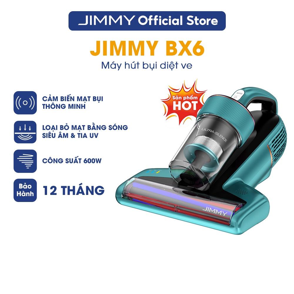 Máy Hút Bụi Giường Nệm JIMMY BX6 Lực Hút 15KPa Công Suất 600W Với 3 Chế Độ Hút Cùng Cảm Biến Bụi Kết Hợp Tia UV Sóng Âm Diệt Bọ Ve Hút Sạch Toàn Bộ Bụi Tóc Lông Thú Cưng - Hàng Chính Hãng - Bảo Hành 12 Tháng