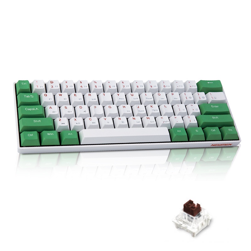 Bàn phím cơ không dây Dual Mode Newmen GM610Dy (Matcha keycap Extra), MX Hotswap, Keycap PBT Doubleshot, LED 20 hiệu ứng, bảo hành 24 tháng - Hàng chính hãng