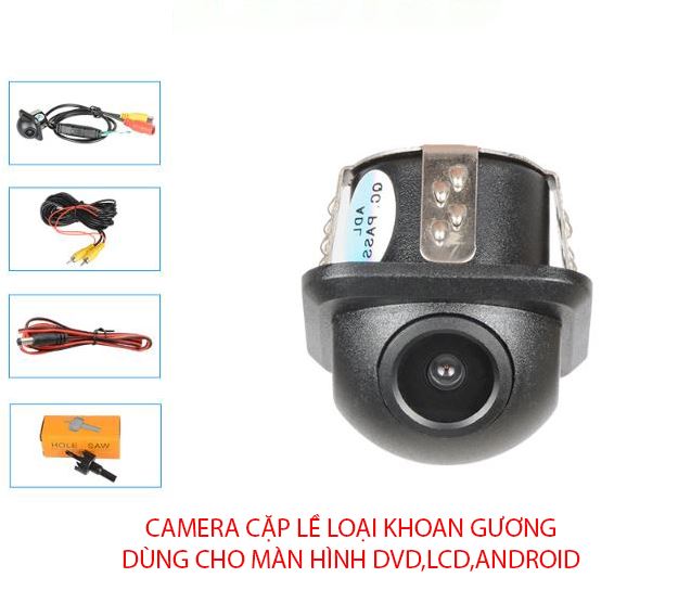 Camera Cặp Lề Loại Khoan Gương Dùng Cho Màn Hình LCD,DVD,Android