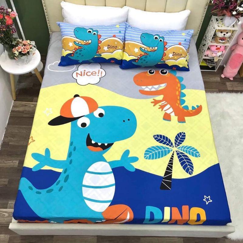 Bộ ga và 2 vỏ gối cotton 3D nhập khẩu