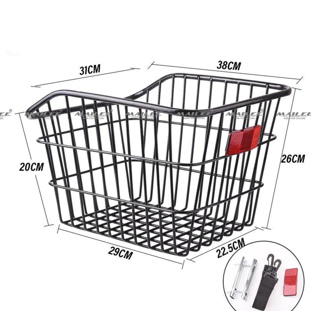 Giỏ Sau Xe Đạp GX-029 Thép Kim Loại - Chứa Đồ, Hành Lý, Dùng Đi Phượt, Phù Hợp MTB Có Baga (full phụ kiện + kèm dây) - Mai Lee