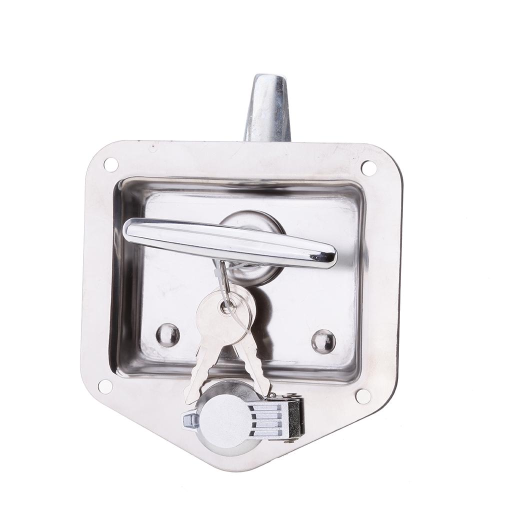 Folding Stainless Steel Folding T Lock Handle Trailer Toolbox
