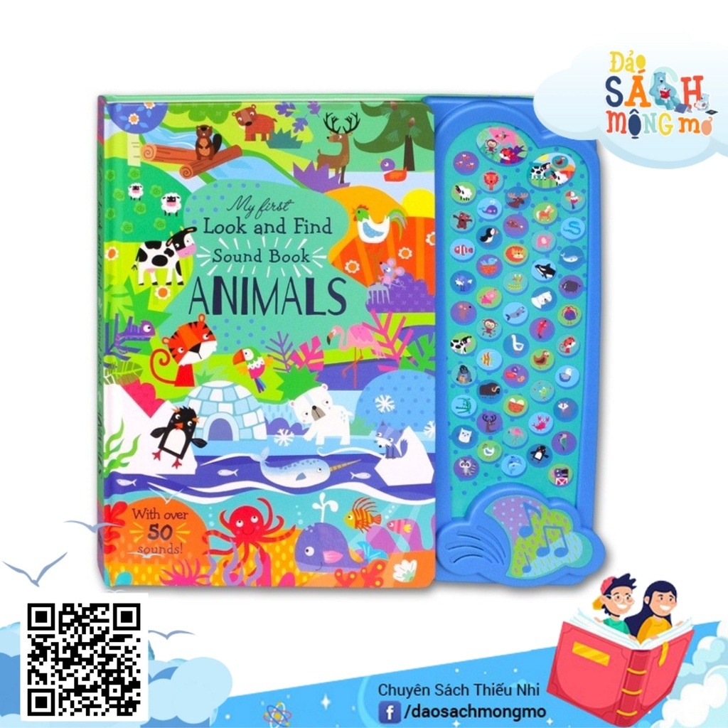 Đồ Chơi Phát Tự Động 50 Âm Thanh Các Loài ANIMALS : My First Look and Find Sound Book - NPP