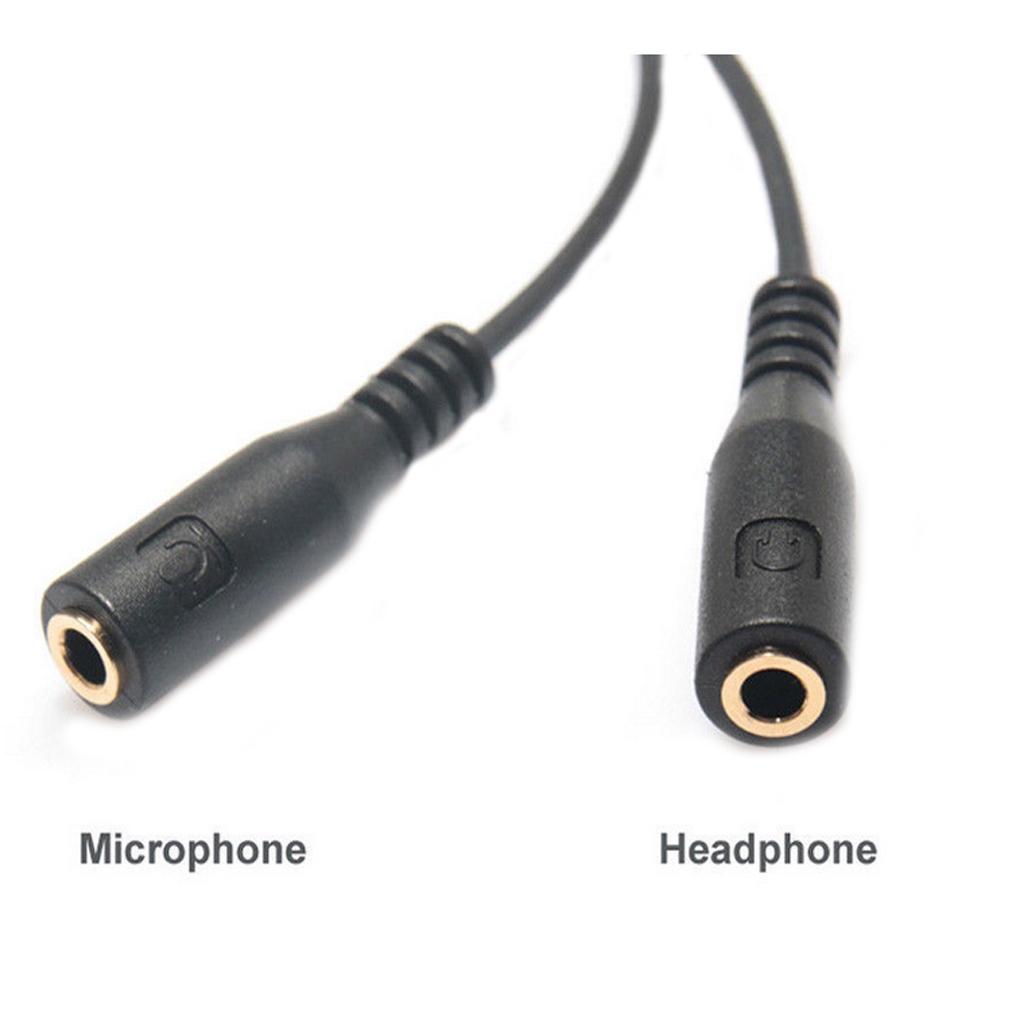 3x Stereo Audio Converter Cable Mic Audio Male to Female for PS4 Headset