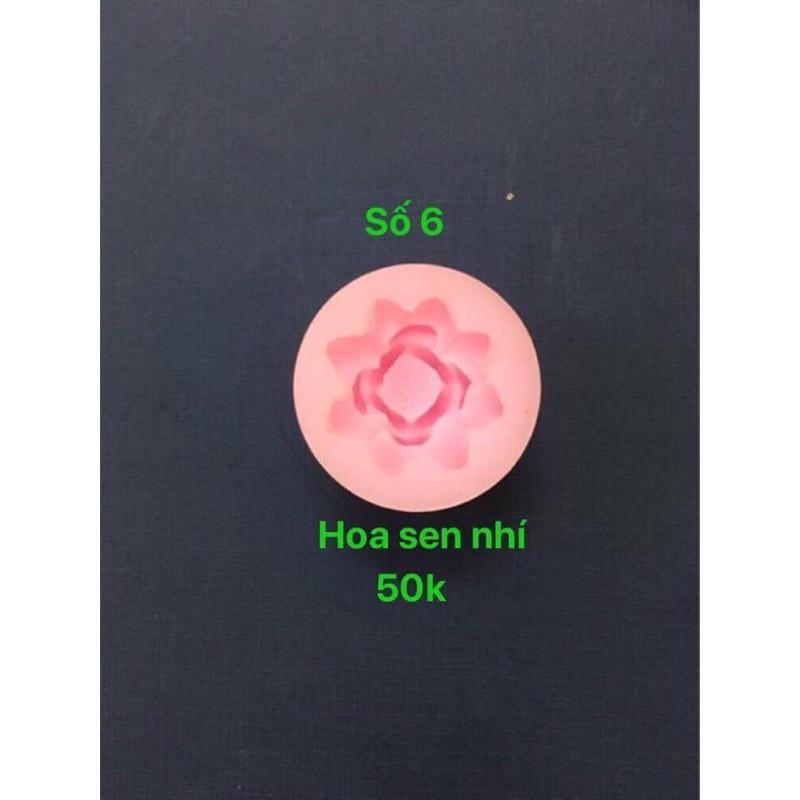 khuôn silicon hình hoa sen 7 chi tiết