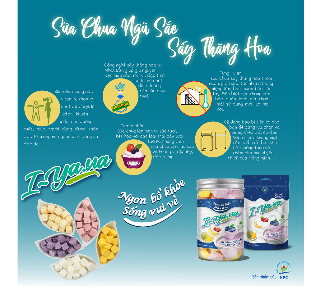 Sữa chua khô - Sữa chua sấy lạnh cho bé ăn dặm I-Yaua 05 vị túi_ từ 20-30.09