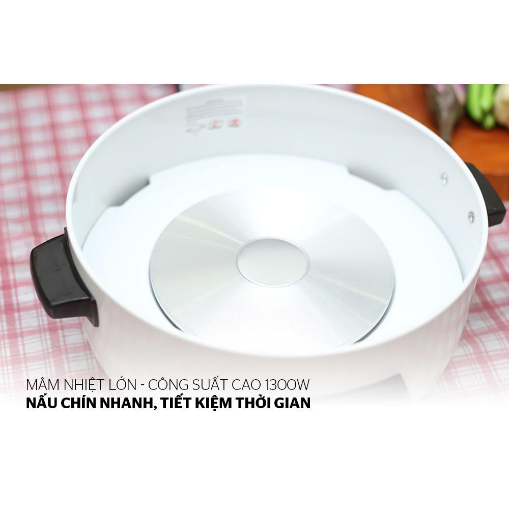 Lẩu điện Sunhouse SHD4521, Công suất 1300W, Dung tích 3 lít, Hàng chính hãng, Bảo hành 12 tháng