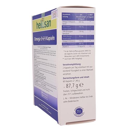 HEILUSAN OMEGA 3-6-9 KAPSELN – GIÚP GIẢM MỠ MÁU, TỐT CHO TIM MẠCH, NÃO BỘ, MẮT, HUYẾT ÁP (1,46G/VIÊN, 15 VIÊN/VỈ, 4 VỈ/HỘP)