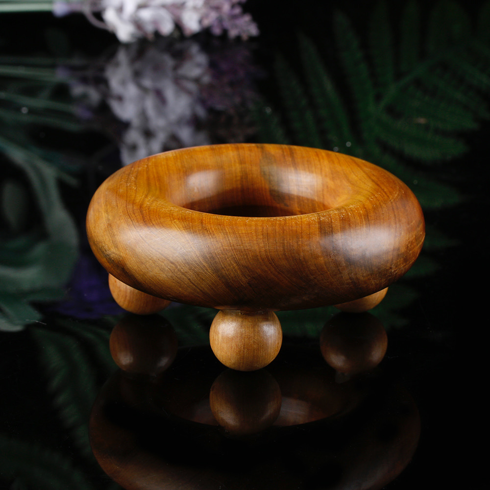 Dụng Cụ day ấn Huyệt Mát xa tròn Gỗ thơm  massage Đầu, bụng, tay, chân, kiểu thái - Chăm sóc sức khỏe