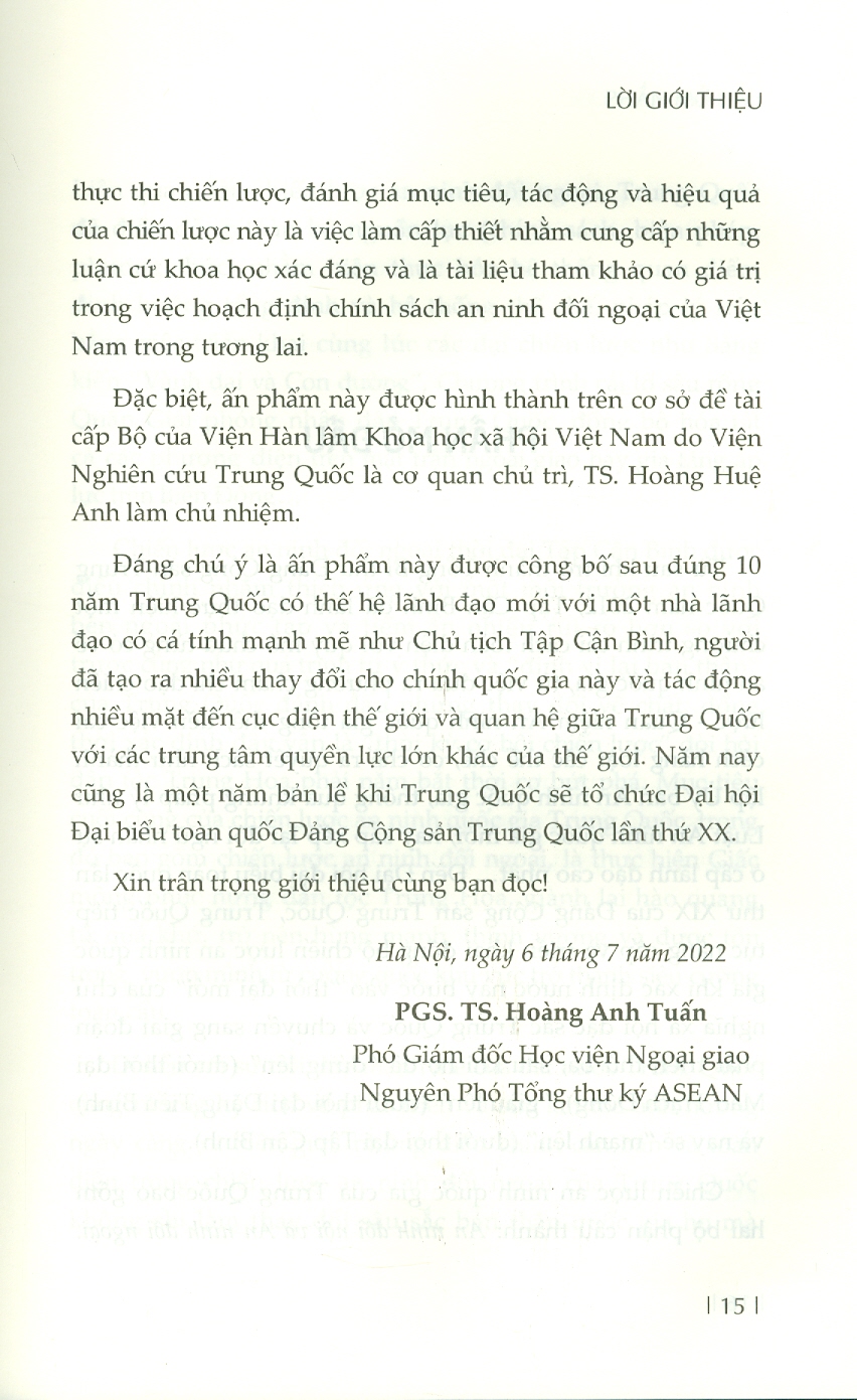 Chiến Lược An Ninh Đối Ngoại Mới Của Trung Quốc - Sự Lựa Chọn Cho Vị Trí Siêu Cường (Sách chuyên khảo)