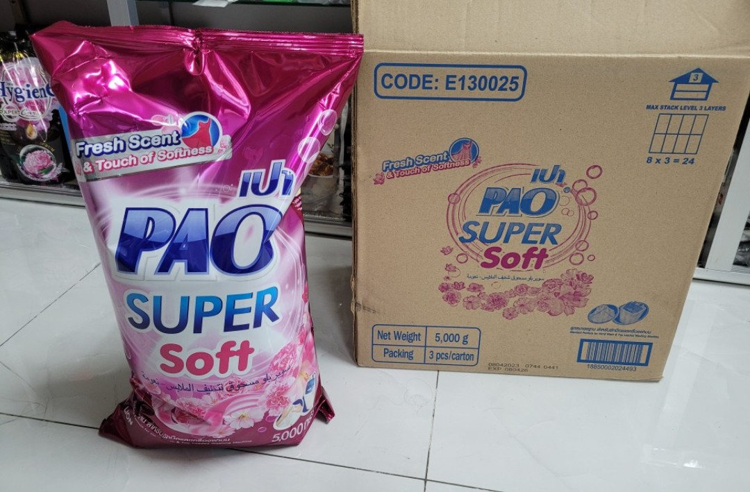 BỘT GIẶT PAO 5KG CHUẨN HÀNG THÁI LAN TRẮNG SÁNG VÀ SẠCH THƠM CỰC KỲ