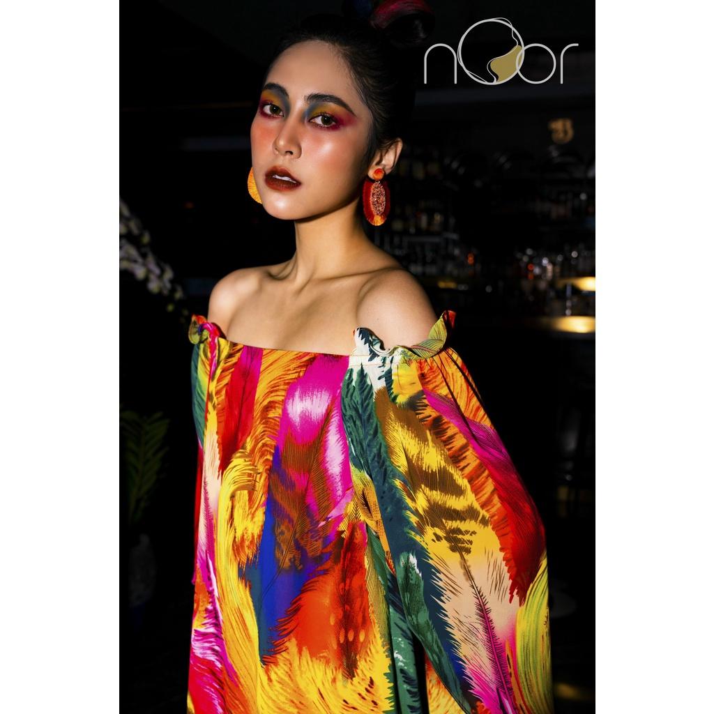 Váy tay bồng rực rỡ Le Paon - NV522