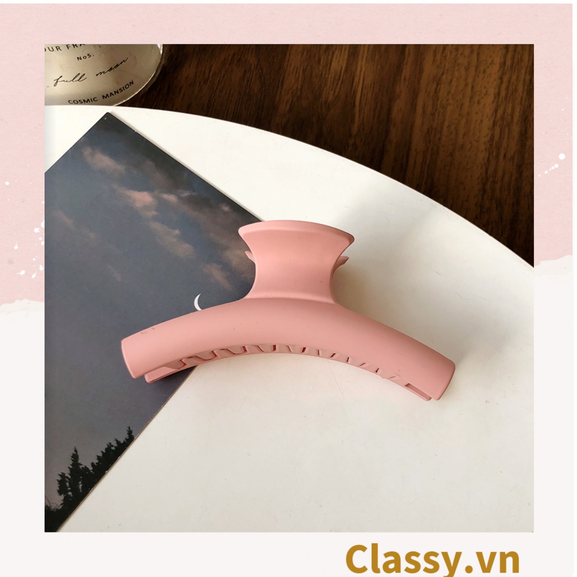 Kẹp tóc càng cua Classy basic nữ đơn sắc, kiểu dáng thanh mảnh hàn quốc hot trend PK715