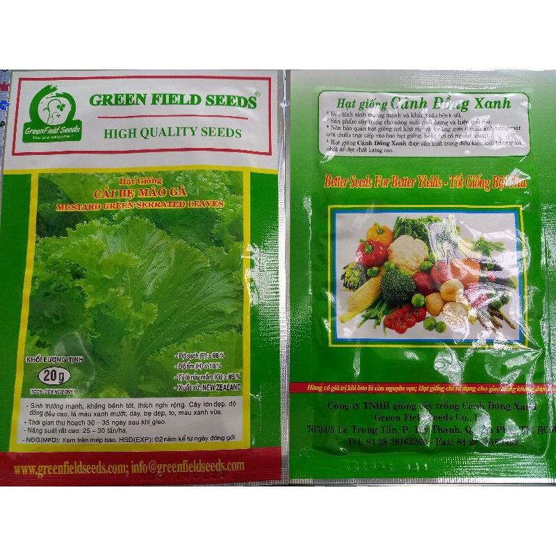Hạt Giống Cải Bẹ Mào Gà 20gr