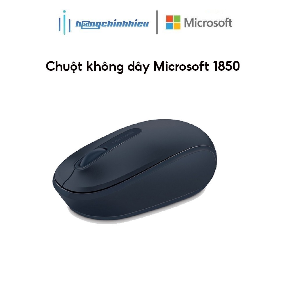 Chuột không dây Microsoft 1850 Xanh đen Hàng chính hãng