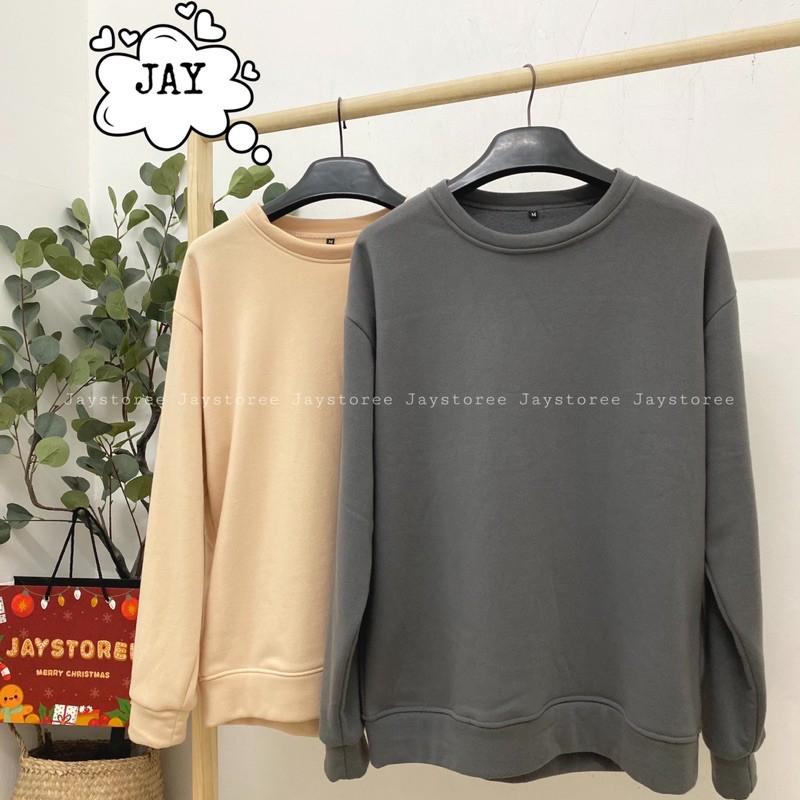 Áo Sweater nỉ bông Trơn Unisex (16 màu) ️Nam nữ Unisex ️ Jaystoree