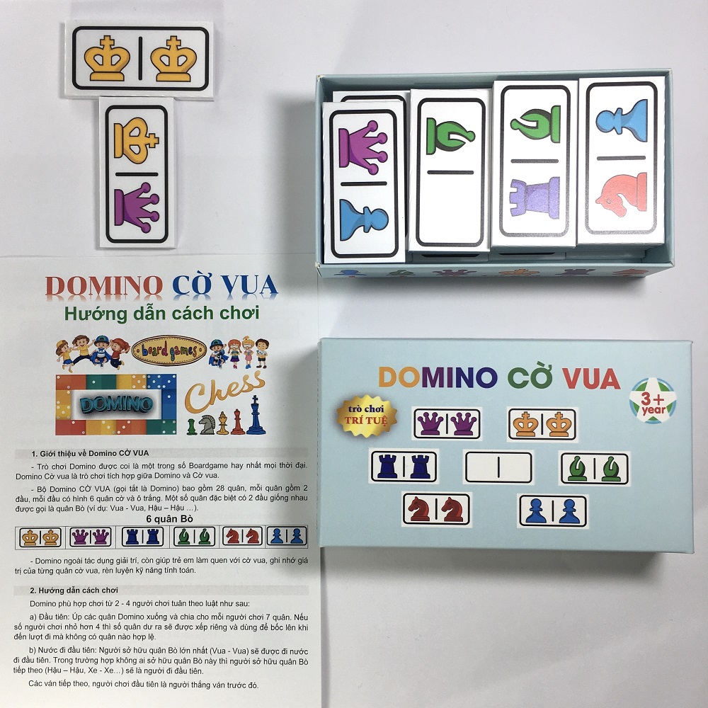 Domino Cờ vua 28 quân, trò chơi trí tuệ cho trẻ em