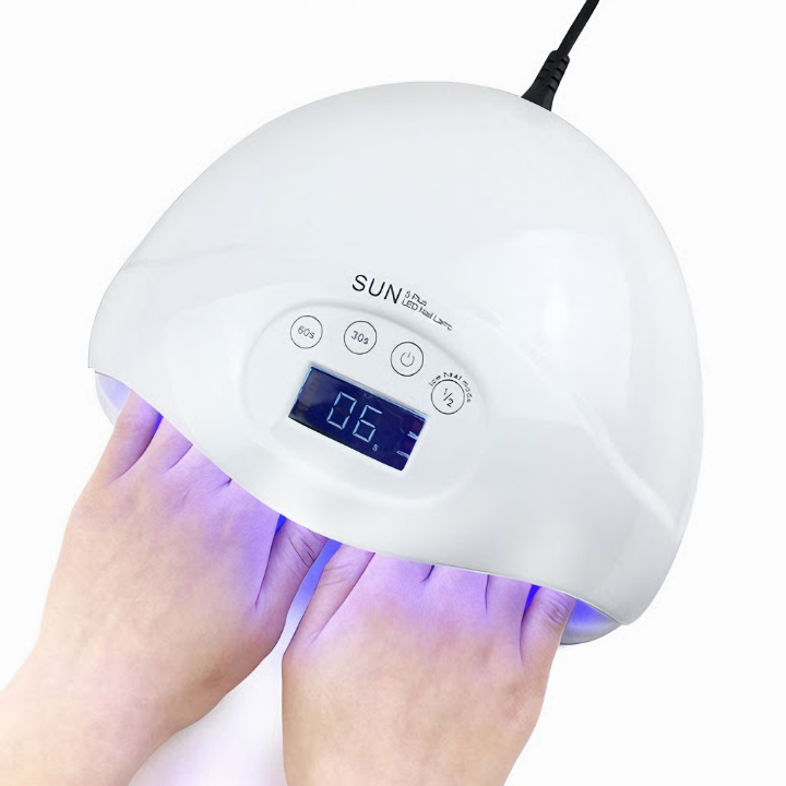 Máy sấy khô móng tay SUN5 đèn led UV siêu khô dành cho sơn gel 48W - Hàng chính hãng