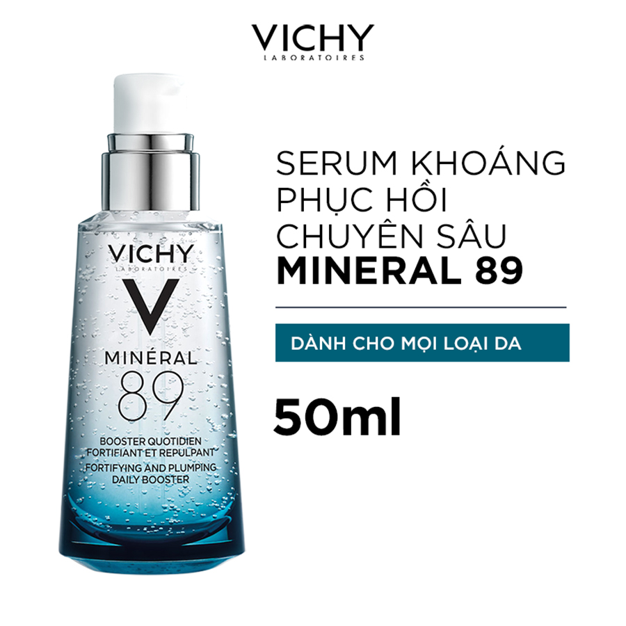 Bộ sản phẩm Serum khoáng Phục hồi chuyên sâu với Mineral 89 50ml và Kem dưỡng Aqualia cho da ẩm mượt suốt 48H 15ml