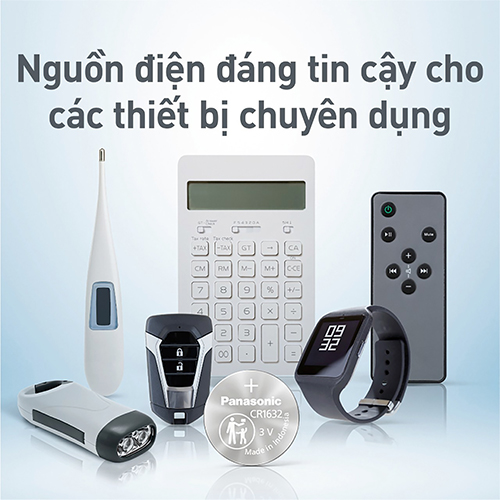 Vỉ Pin nút Panasonic 3V CR-1632/5BN (1 viên/5 viên) - Hàng chính hãng