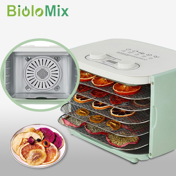 Máy sấy thực phẩm và trái cây BioloMix BFD0108, công suất 300W, 5 khay sấy, nhiệt độ điều chỉnh: 30 ~ 80 ℃ ( Hàng chính hãng)