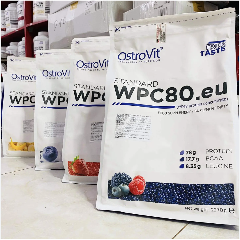 [Chính hãng] OstroVit STANDARD WPC80.eu (2.270g) Whey Protein Tiêu Chuẩn Châu Âu, 75 Lần dùng
