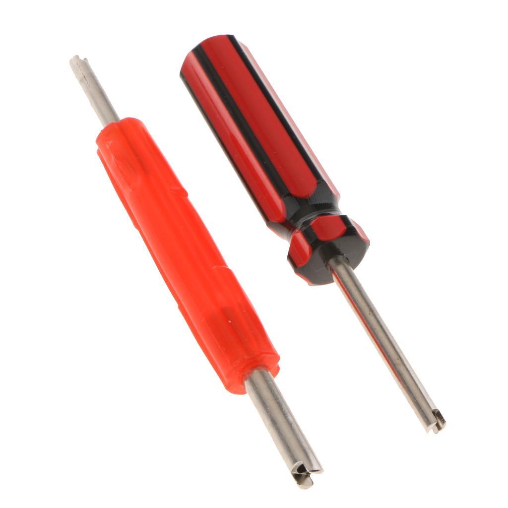102Pcs Tire Valve Stem Core Part Dual /Single Head Valve Core Remover Set