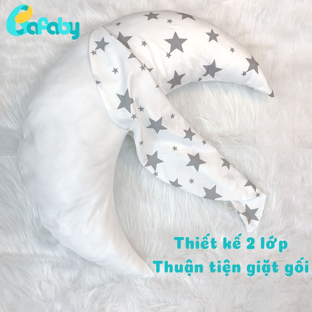 Gối Ôm Cho Bé Sơ Sinh Và Trẻ em 2 Lớp Chất Liệu Vải Lụa Mát Cao Cấp