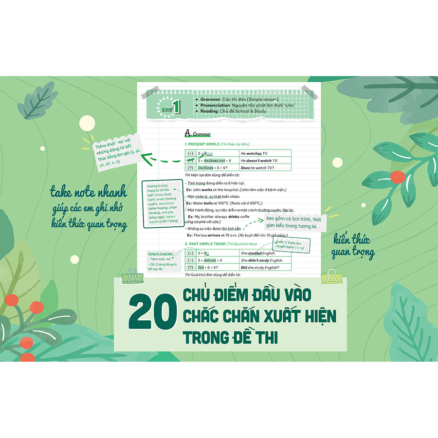 Take Note vào 10 - Ghi chú nhanh ôn thi cấp tốc vào lớp 10 Tiếng Anh