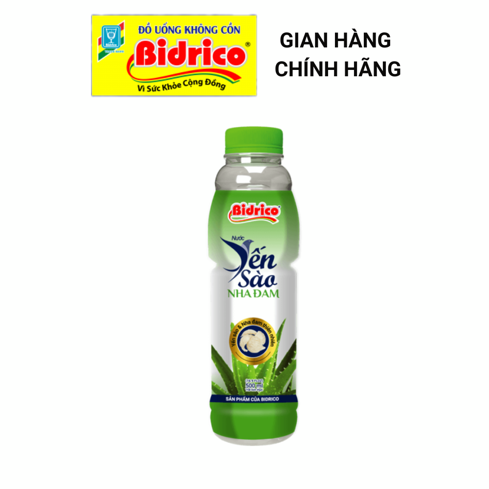 Nước Yến Sào Nha Đam Bidrico ( Thùng 24 chai 500ml )