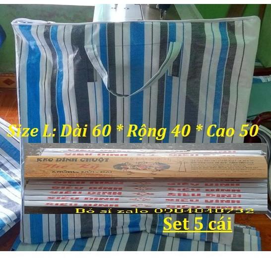 Set 5 TÚI BẠT DỨA SIZE L - Tặng 1 Keo Chuột