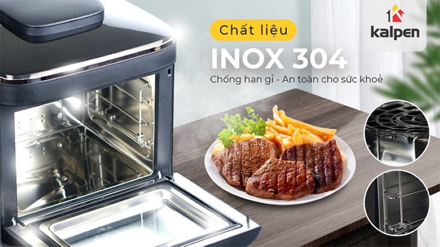 Nồi Chiên Không Dầu Hơi Nước Công Nghệ Mới Kalpen X15, dung tích 15L. Hàng chính hãng