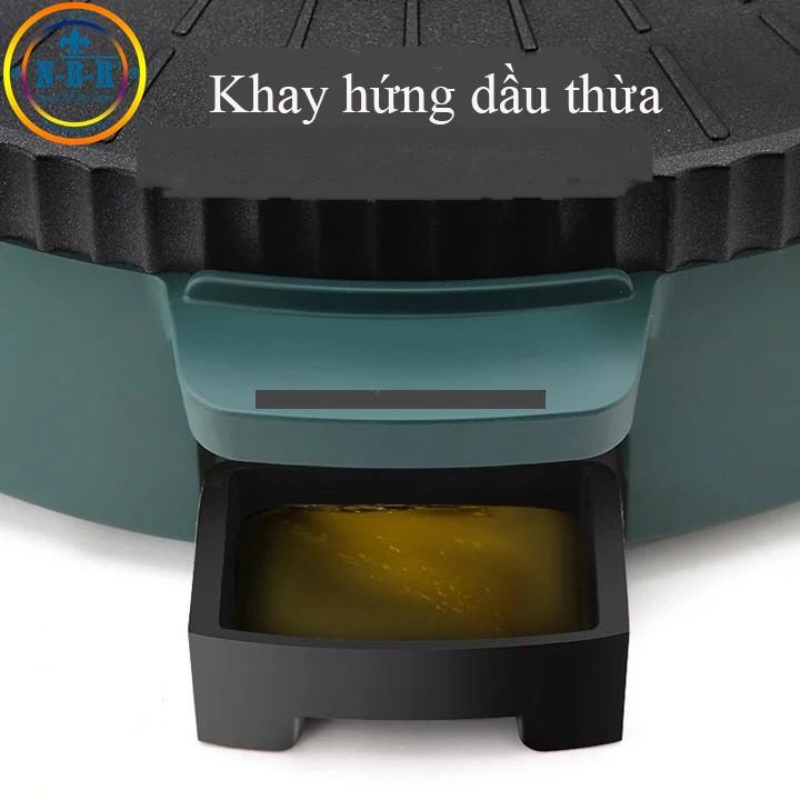 Bếp Lẩu Nướng , Bếp điện Đa Năng 2 Ngăn Xinh Xắn Và Sành Điệu, Sử Dụng Thuận Tiện Dễ Dàng, Tiết Kiệm Không Gian