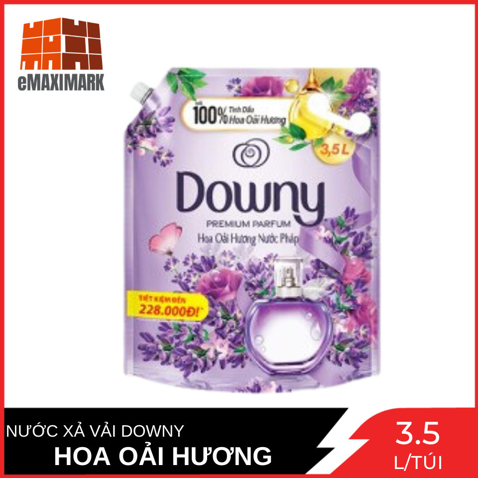 Nước Xả Vải Downy Hương Hoa Oải Hương Túi 3.5L