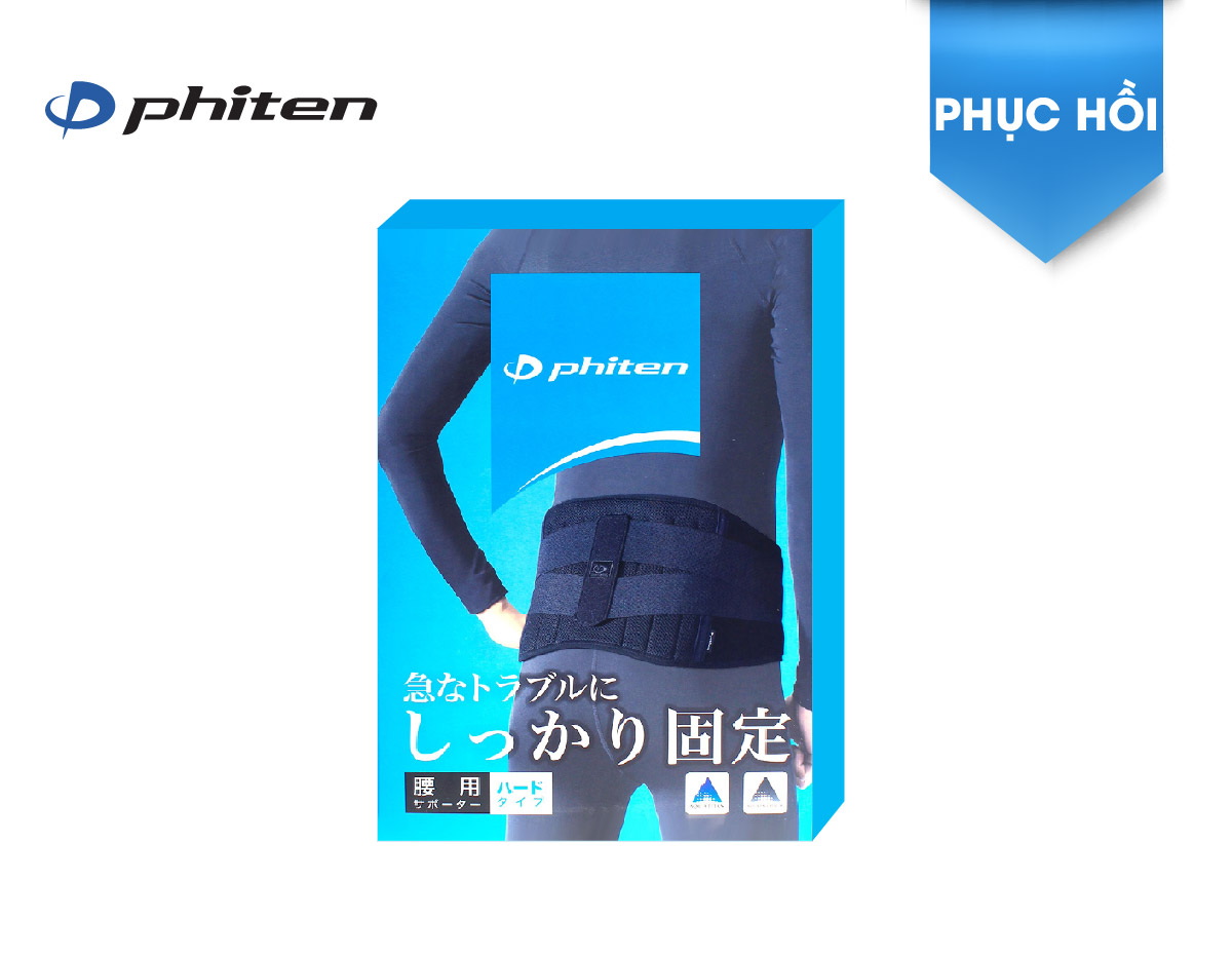 Đai lưng cột sống Phiten loại cứng supporter waist belt hard type AP160003/AP160004/AP160005