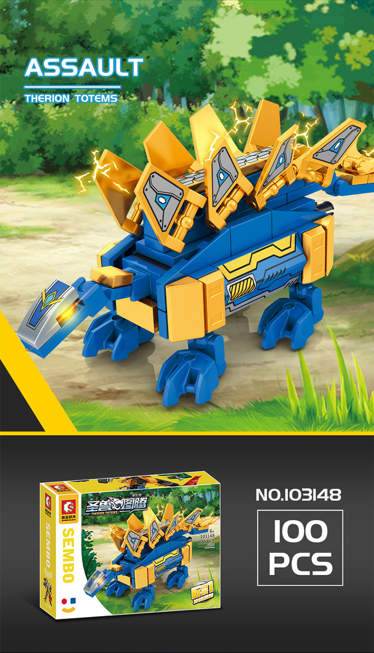 Đồ chơi lắp ráp xếp hình SEMBO BLOCK - Thánh thú mạnh thần long - Dành cho bé trai từ 6 tuổi