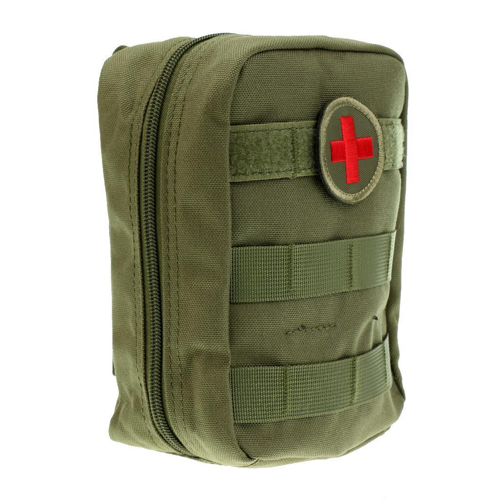 2 Pieces Brown + Army Green MOLLE EMT Pouch Medic First Aid IFAK Blowout Utility Pouch Hunting Outdoor Emergency