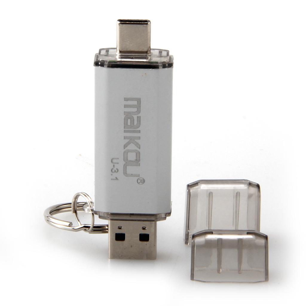 2 in 1 USB 3.0+ Type C OTG Flash Drive Memory Stick 256GB Storage red