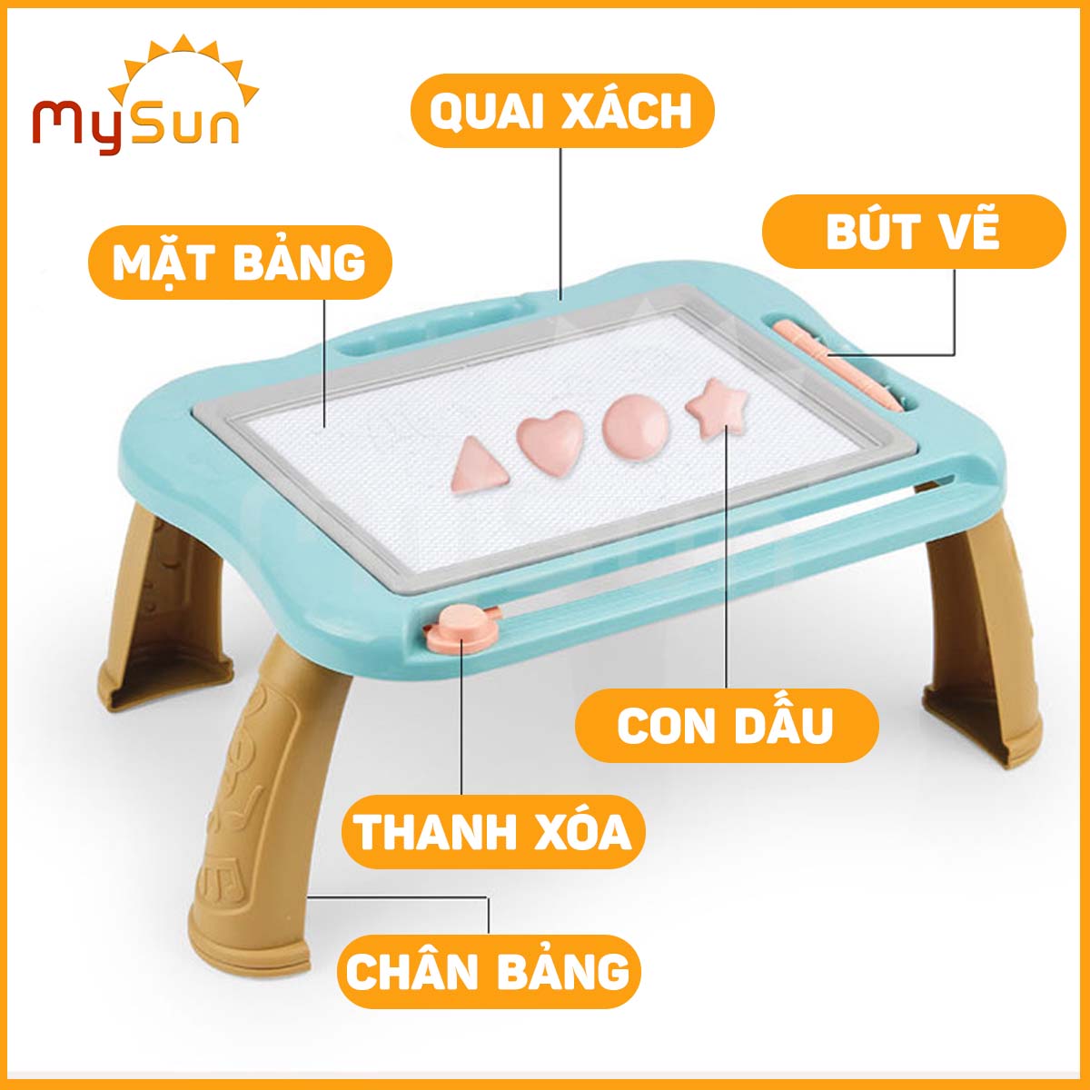 Bảng vẽ viết cho bé tự xóa thông minh giá rẻ có chân