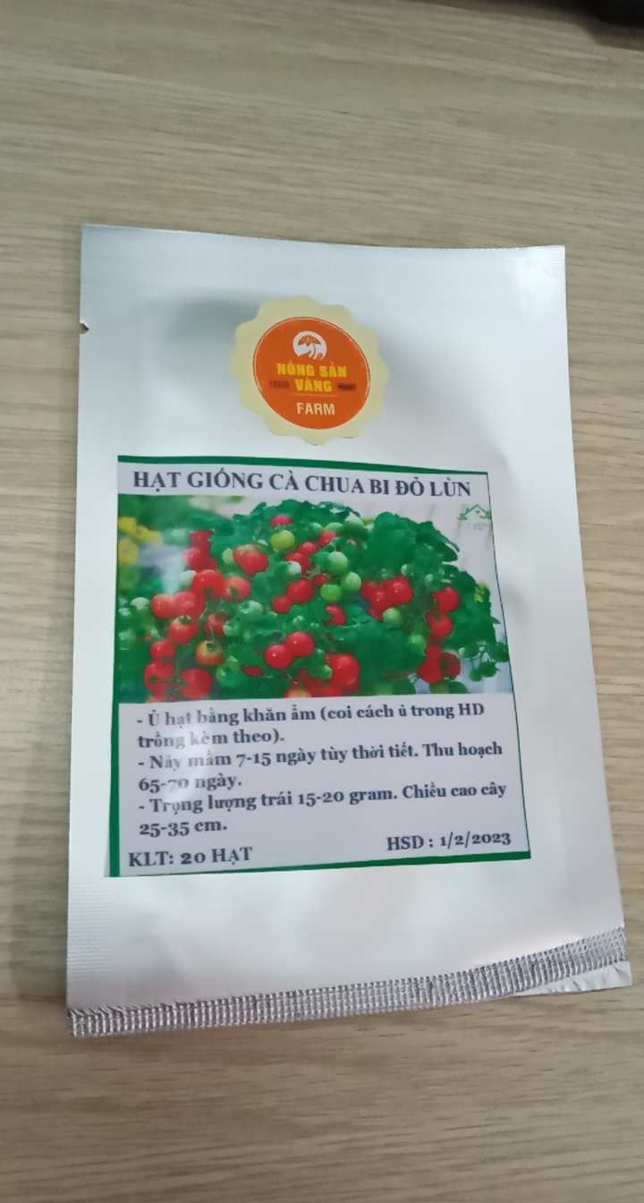 Hạt giống Cà Chua Bi Đỏ Lùn ( Gói 20 Hạt ) - Nông Sản Vàng