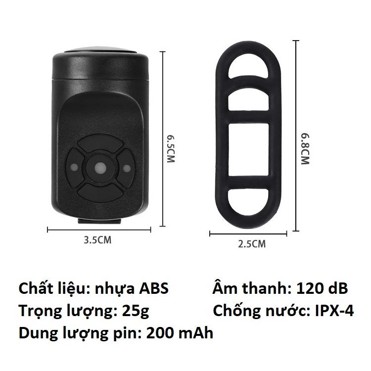 Còi hú 6 âm thanh có Báo động chống trộm cho Xe đạp