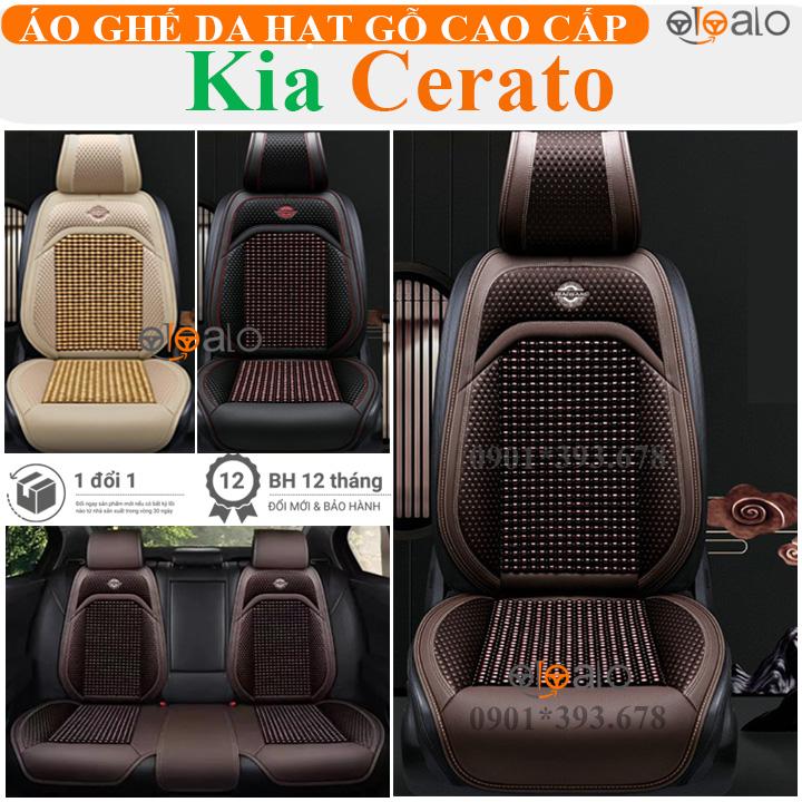 Áo trùm lót bọc ghế xe ô tô Kia Cerato da PU hạt gỗ tự nhiên CAO CẤP