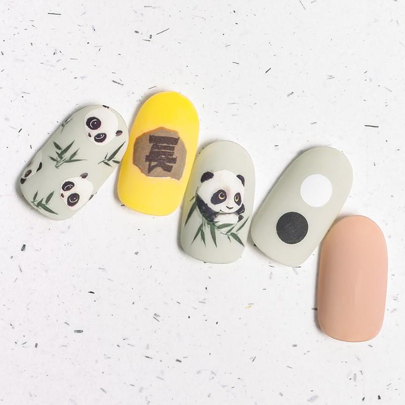 Sticker nails gấu trúc - hình dán móng 3D 378